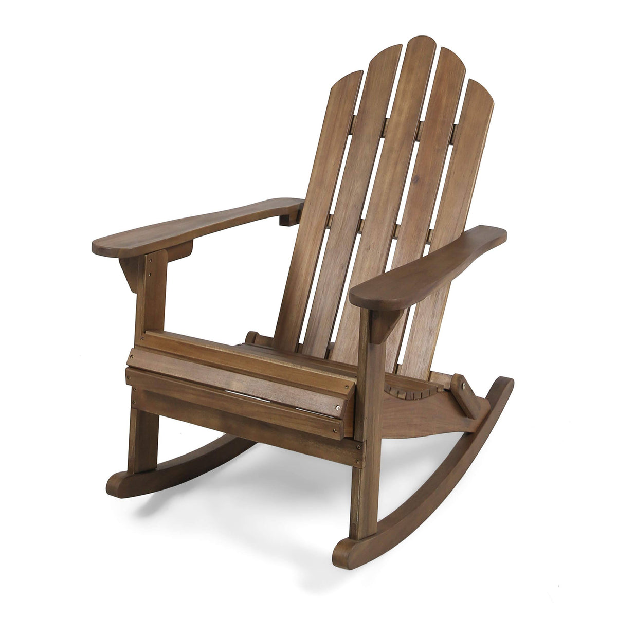 Dark Brown Acacia Wood Outdoor Rocking Chair M9017