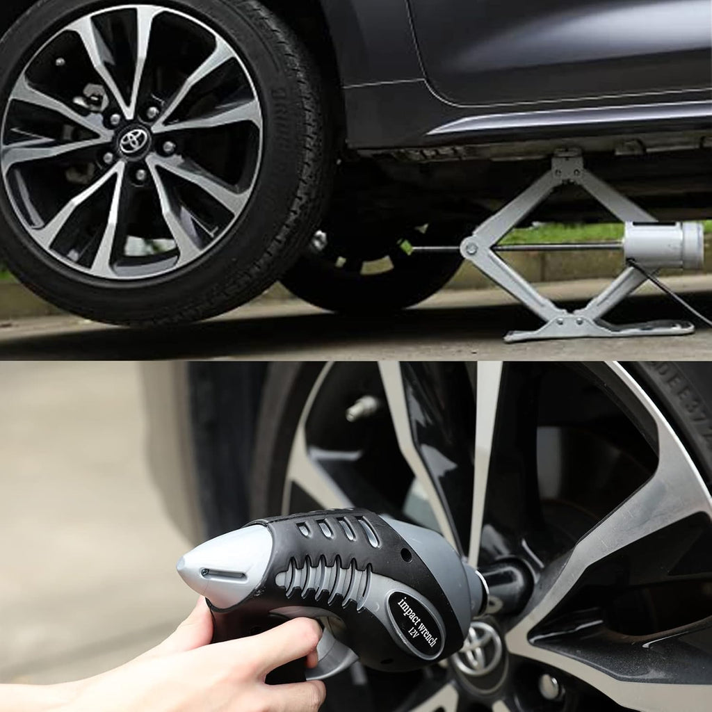 5 Ton 12V Electric Car Jack Kit with Impact Wrench T112930