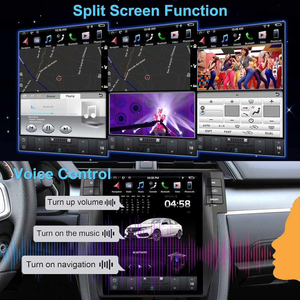 Android Car Navigation Stereo 10.4 Inch IPS Touchscreen Car Radio I684739