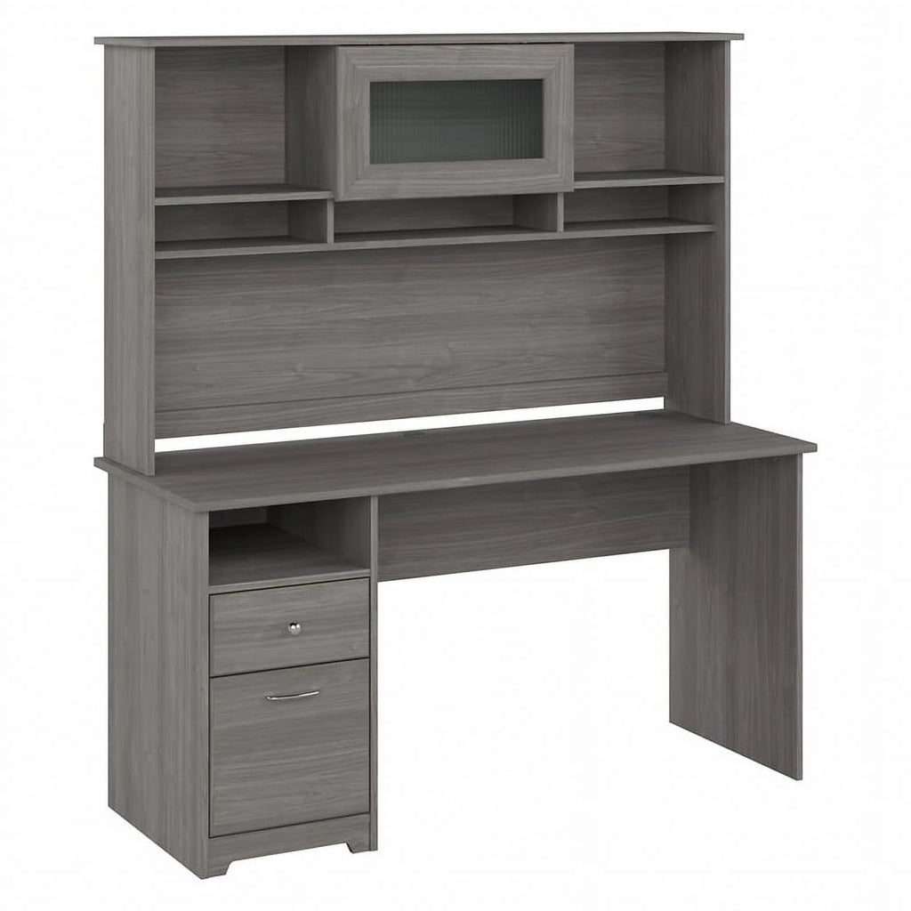 60W Computer Desk with Hutch V5168