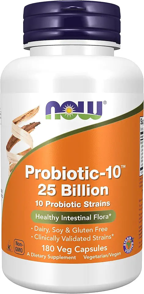 Probiotic-10 25 Billion 10 Probiotic Strains 180 Veg Capsules B981452