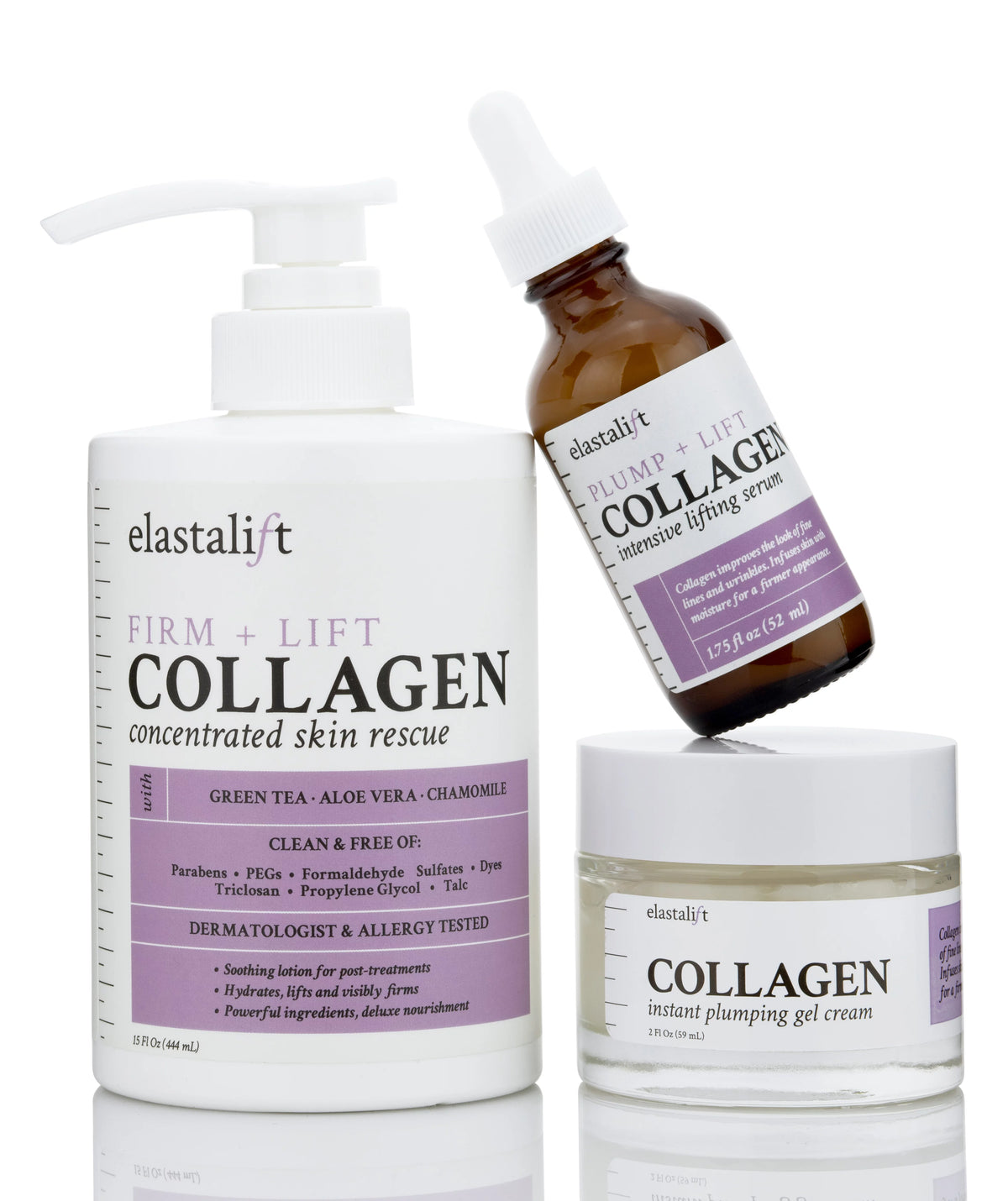 Collagen Face Cream and Body Cream and Face Serum Set of Three T20363