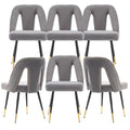 Velvet Upholstered Dining Chairs Set of 6 Z116331