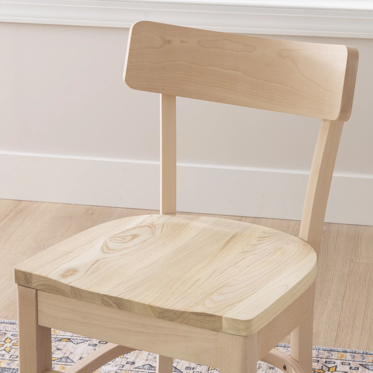 Unfinished Wood Dining Accent Chair, Set of 2 O46382