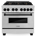 36 4.6 cu. ft. Dual Fuel Range Stainless Steel B8334