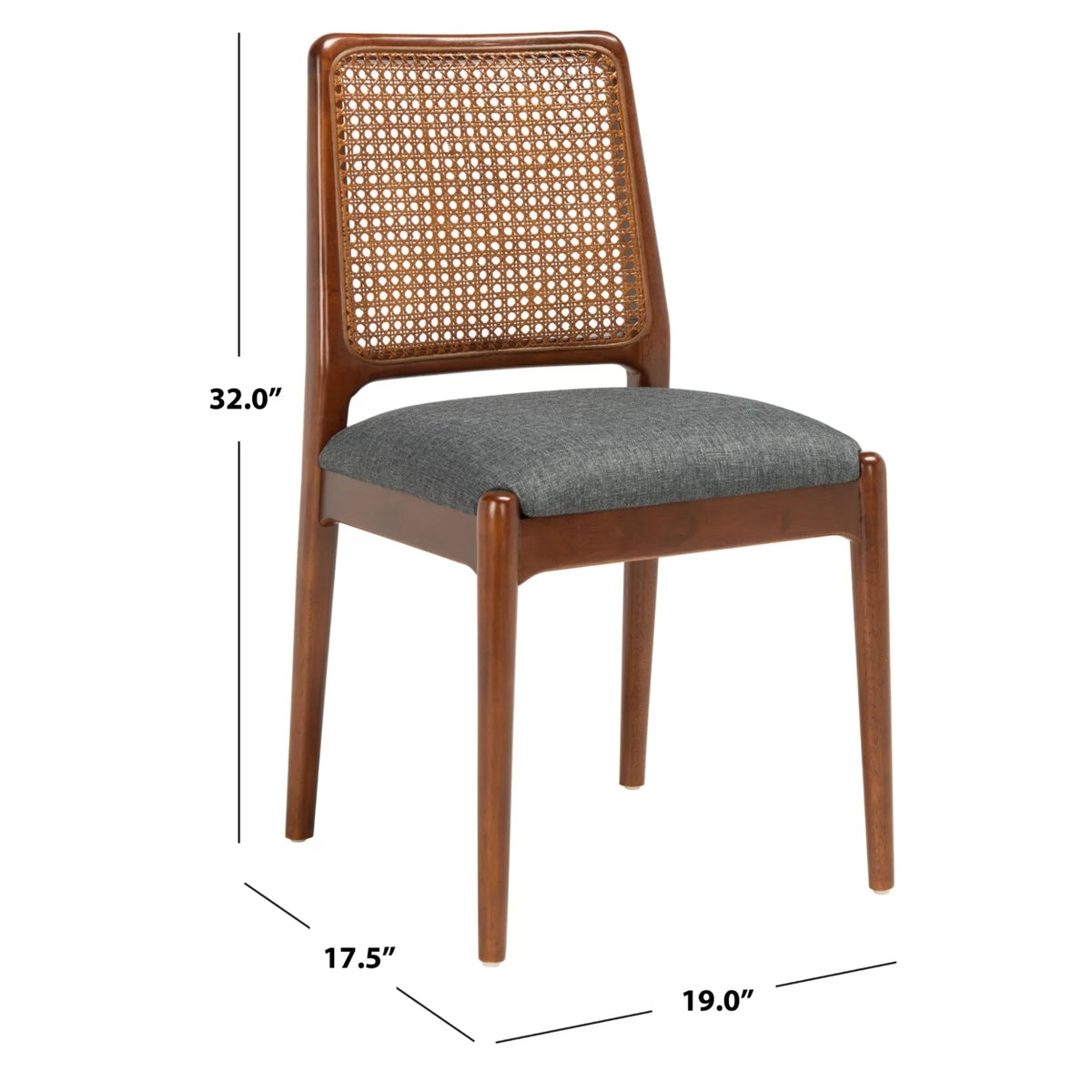 Brown Rattan Dining Chair Set of 2 O60175