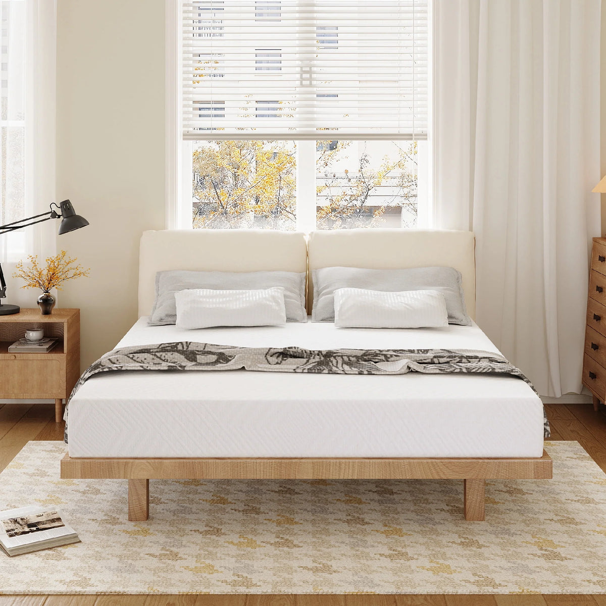 White Twin 6 inch Memory Foam Mattress A83706