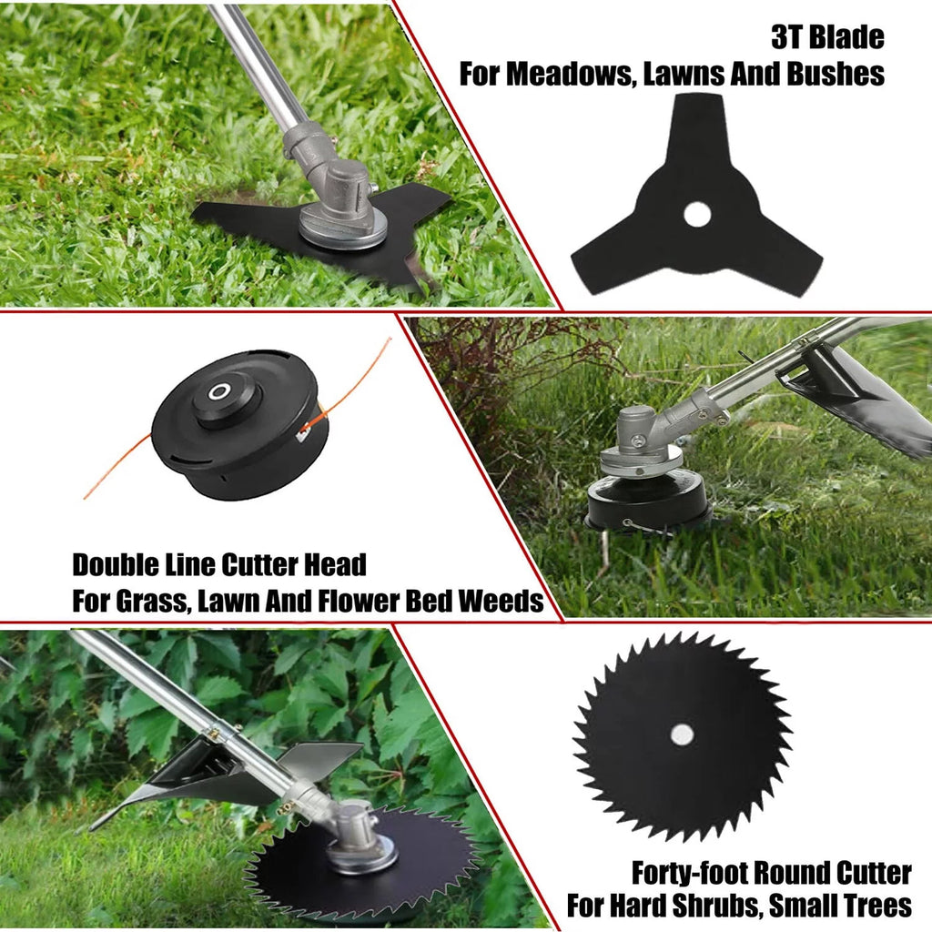 58CC Gas Weed Eaters 2-Cycle Straight Shaft Weed Trimmer Y37933
