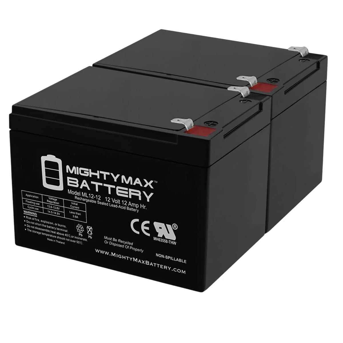 12V 12AH Deep-Cycle Rechargeable Battery D1694