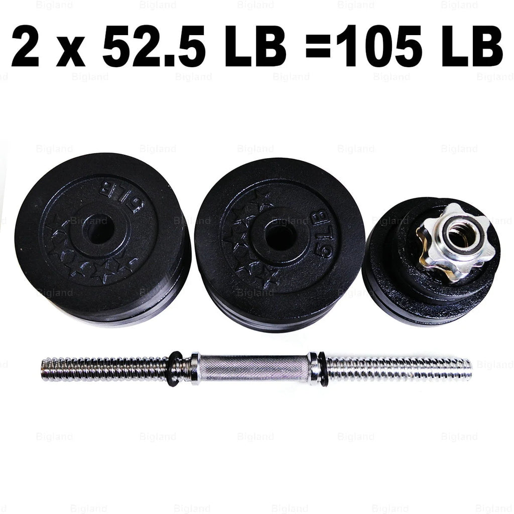 Adjustable Dumbbell Set 105 lbs Black Y4807