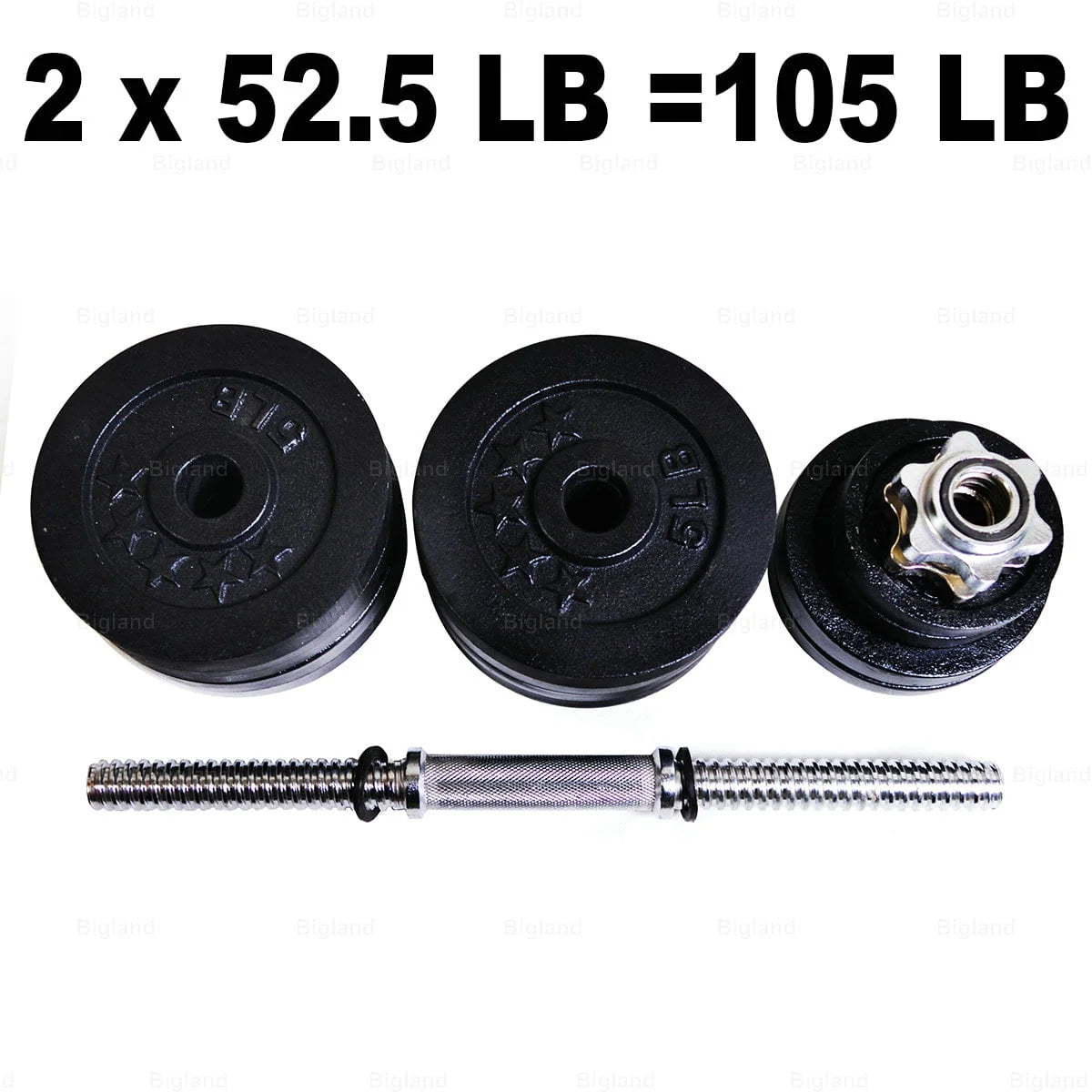 Adjustable Dumbbell Set 105 lbs Black Y4807