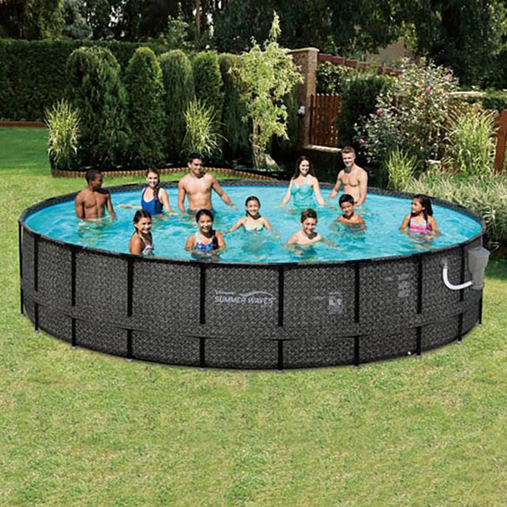 20ft x 48in Above Ground Frame Swimming Pool Set with Pump U92213