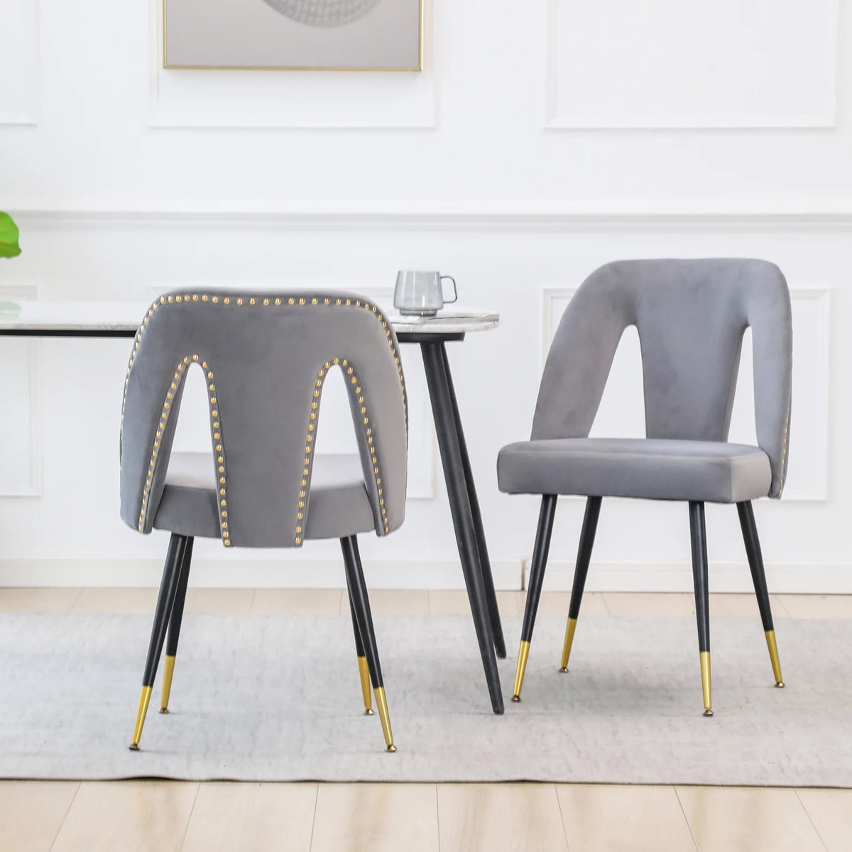 Velvet Upholstered Dining Chairs Set of 6 Z116331