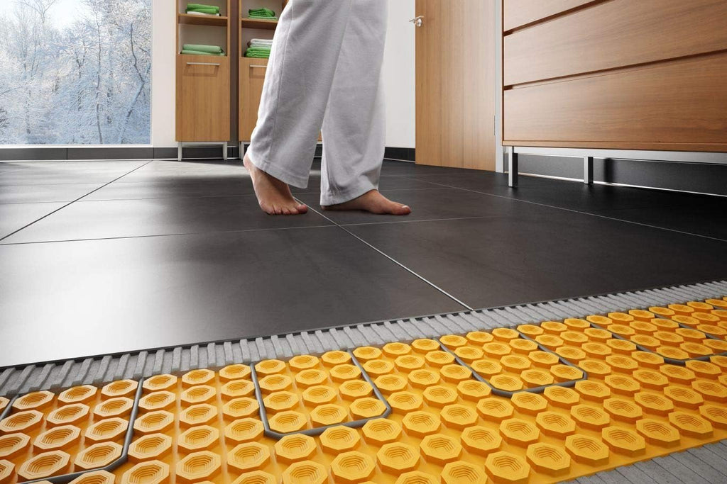 11 Square Feet Floor Heating Kit with Programmable Thermostat P585385
