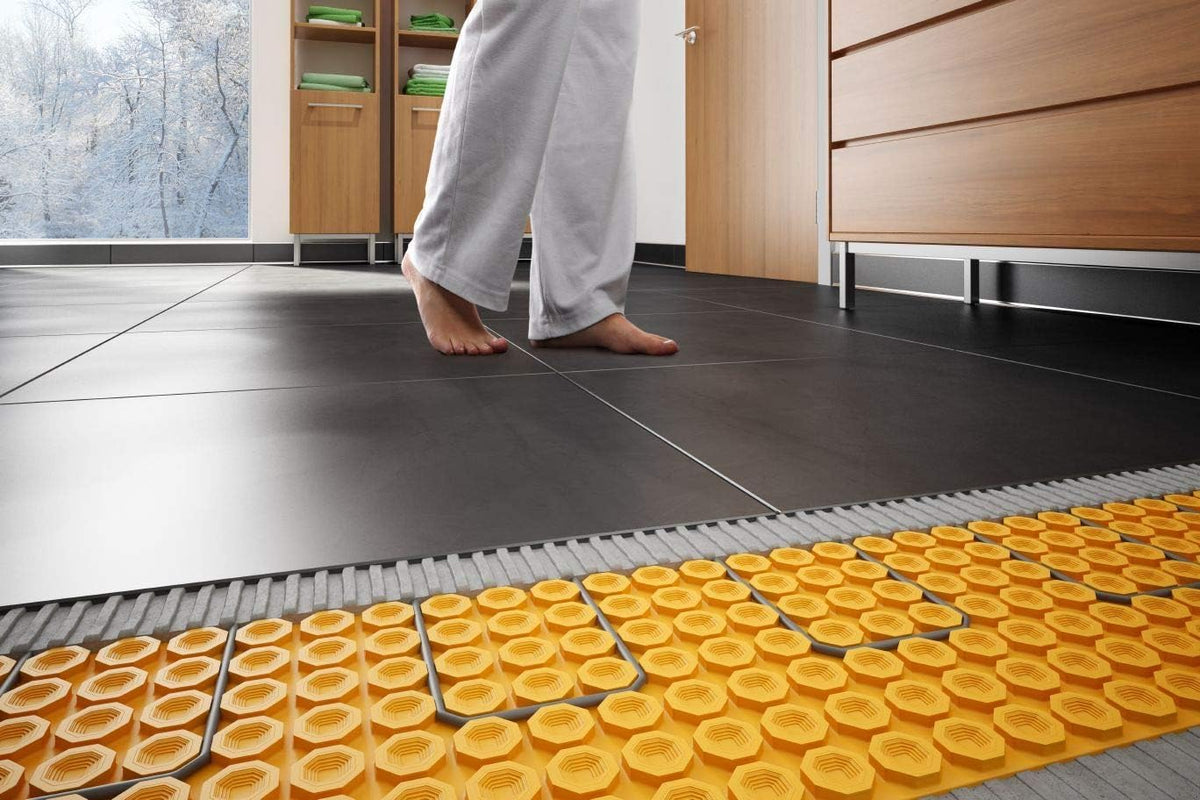 11 Square Feet Floor Heating Kit with Programmable Thermostat P585385