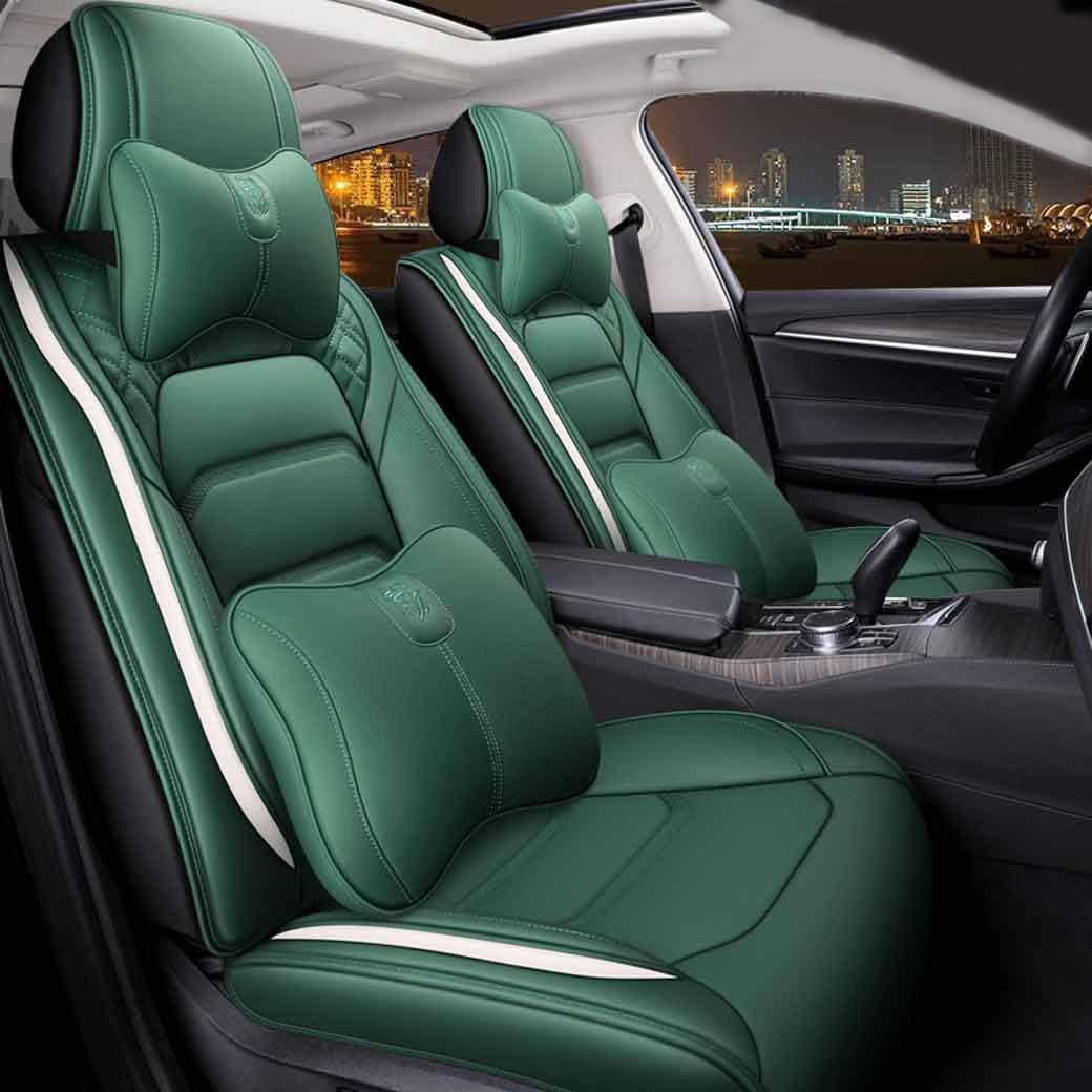 Leather Car Seat Covers 5 Seats Full Set S158