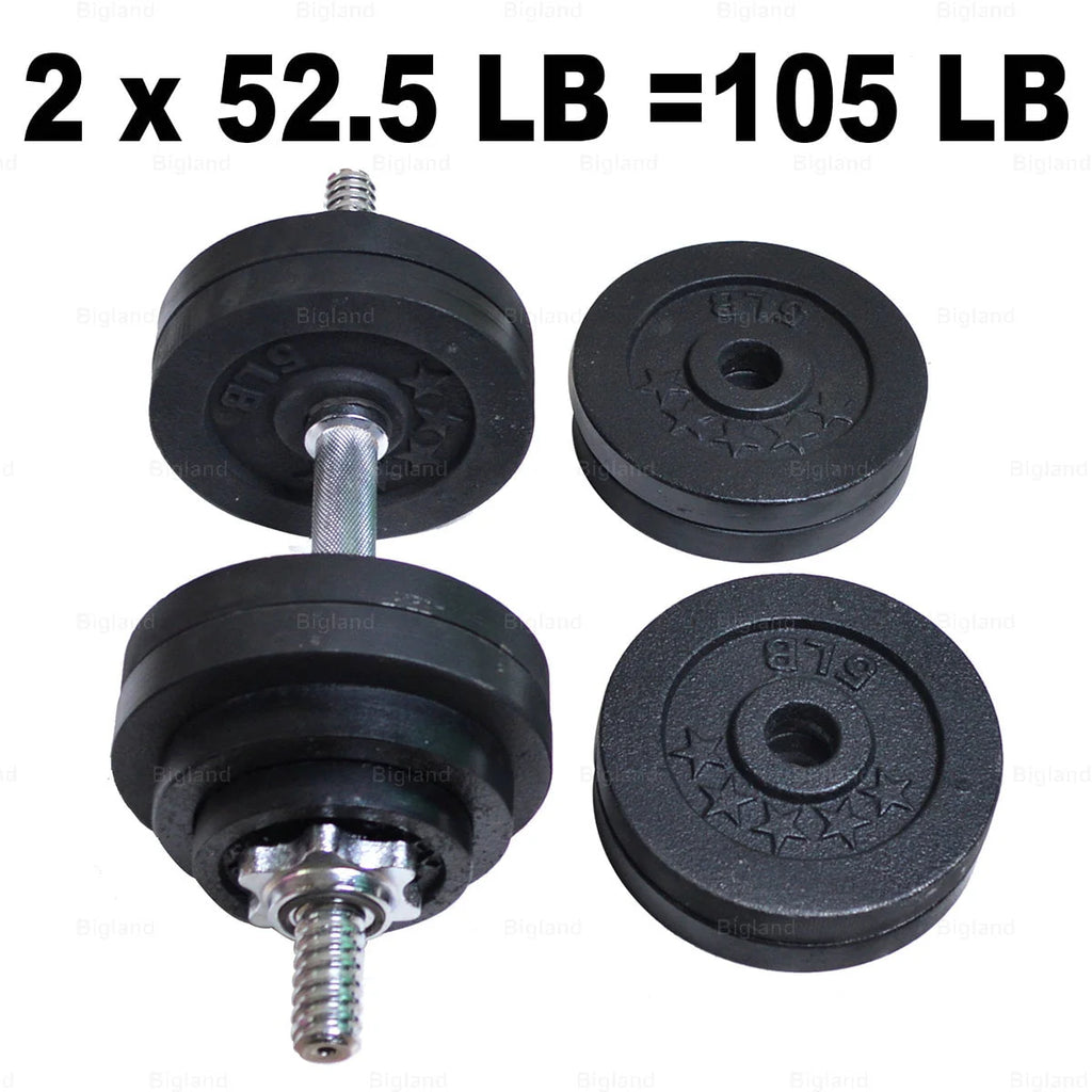 Adjustable Dumbbell Set 105 lbs Black Y4807