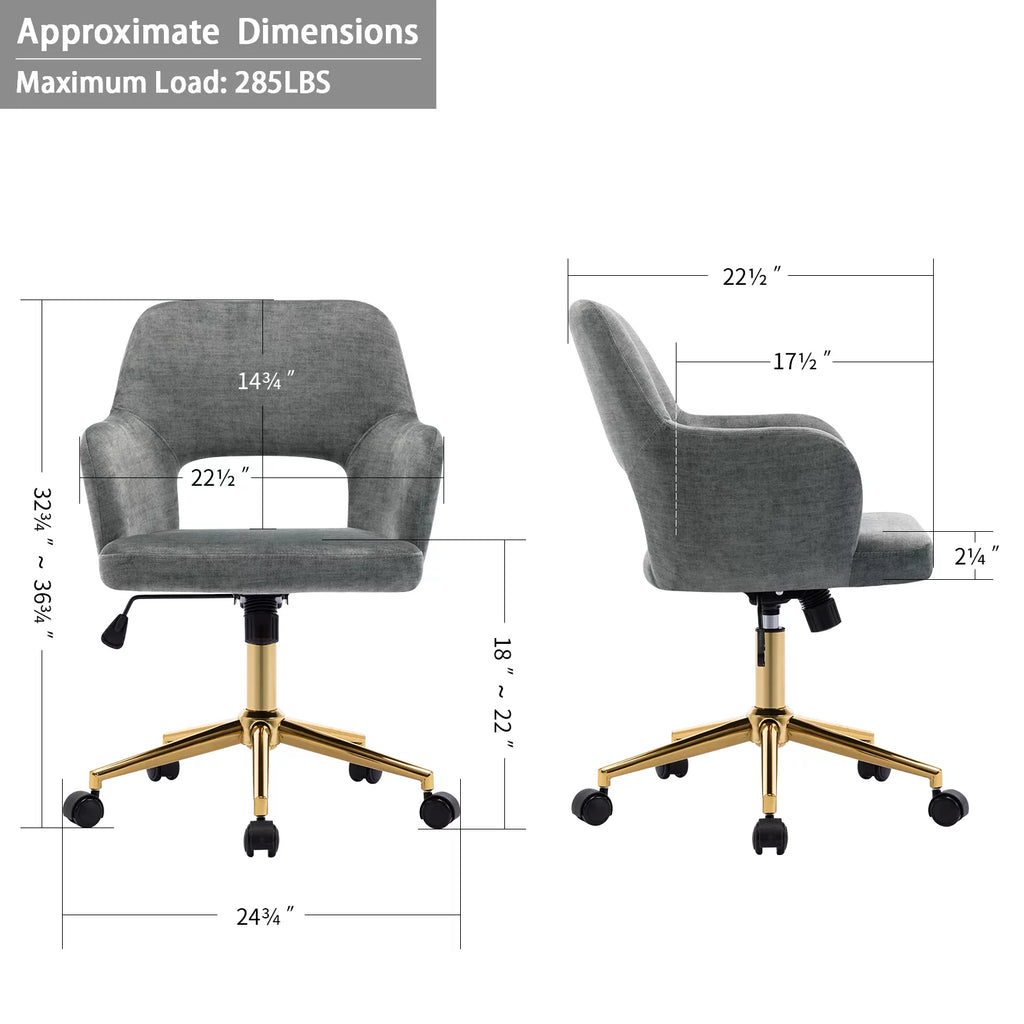 Cream Light Grey Fabric Office Chair P26948