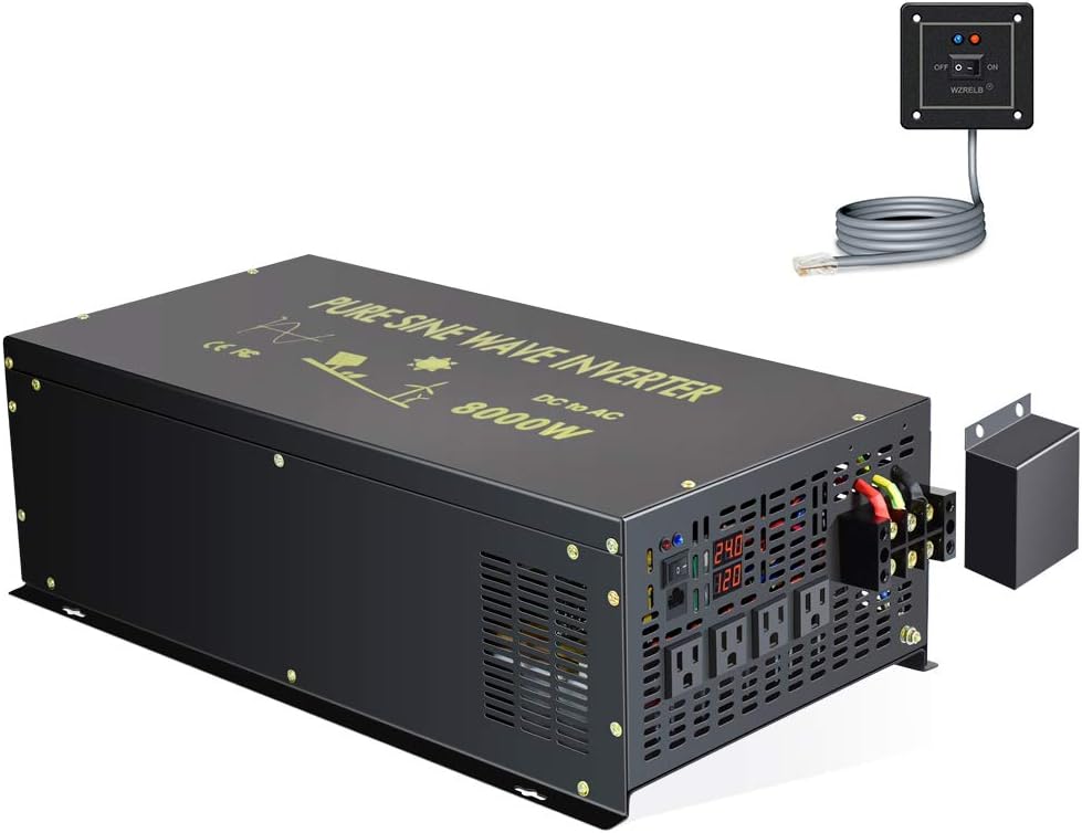 8000W Pure Sine Wave Power Inverter DC 36V to AC 120V X3647