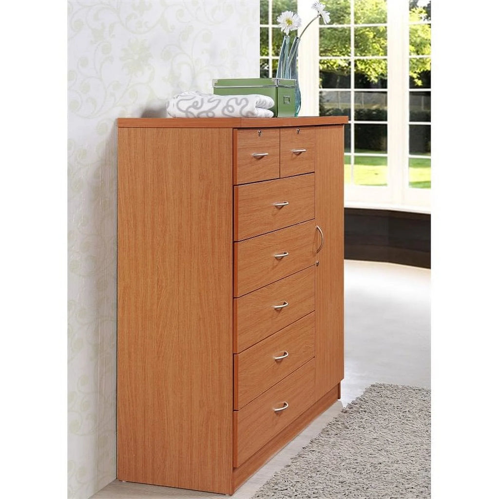 7 Drawer 1 Door Cherry Chest B20137