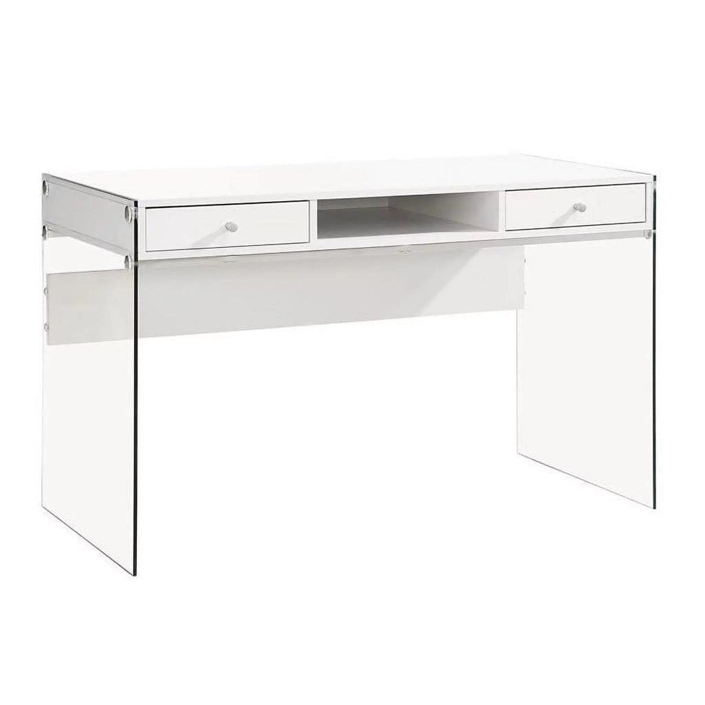 Contemporary Wood Glass Computer Desk Y2035