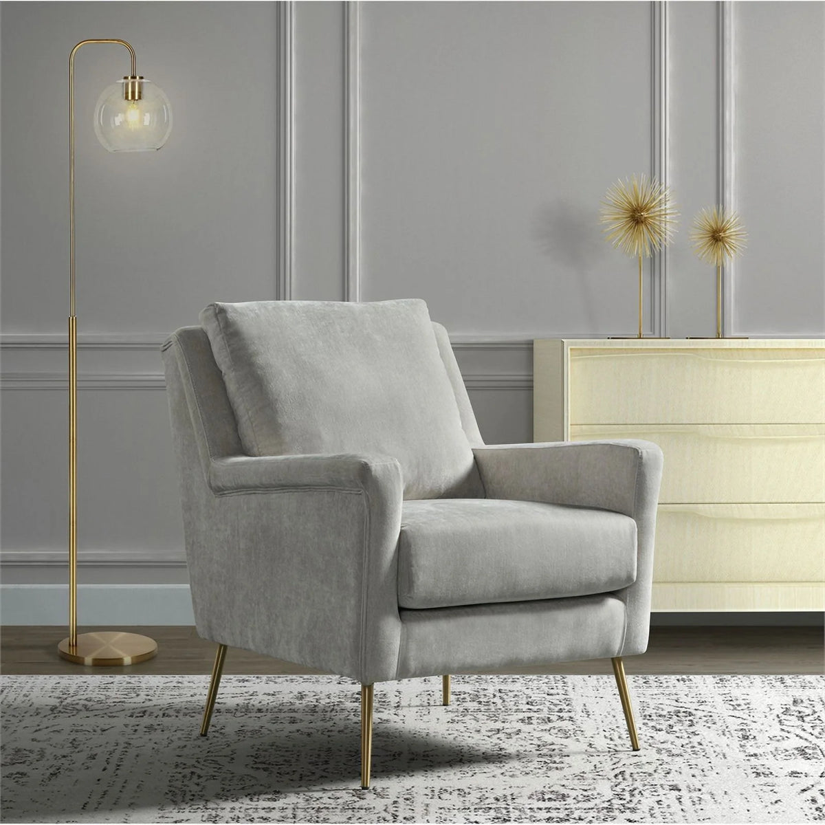 Mid-Century Styled Wooden Chair with Arms H14148