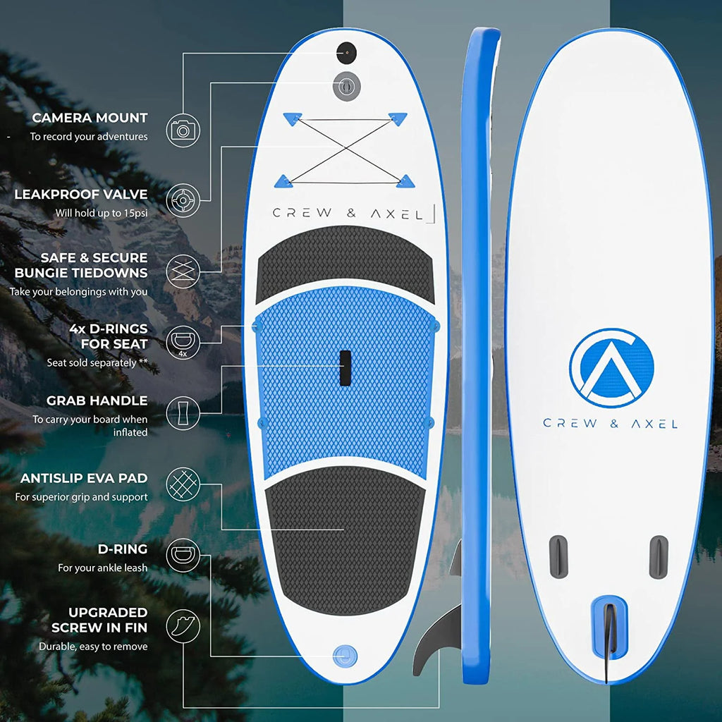 Blue Inflatable Paddle Board SUP Kit N4344