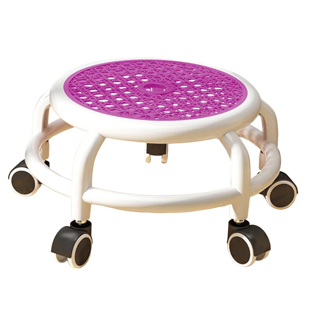 Violet Stool with Universal Wheels J45176