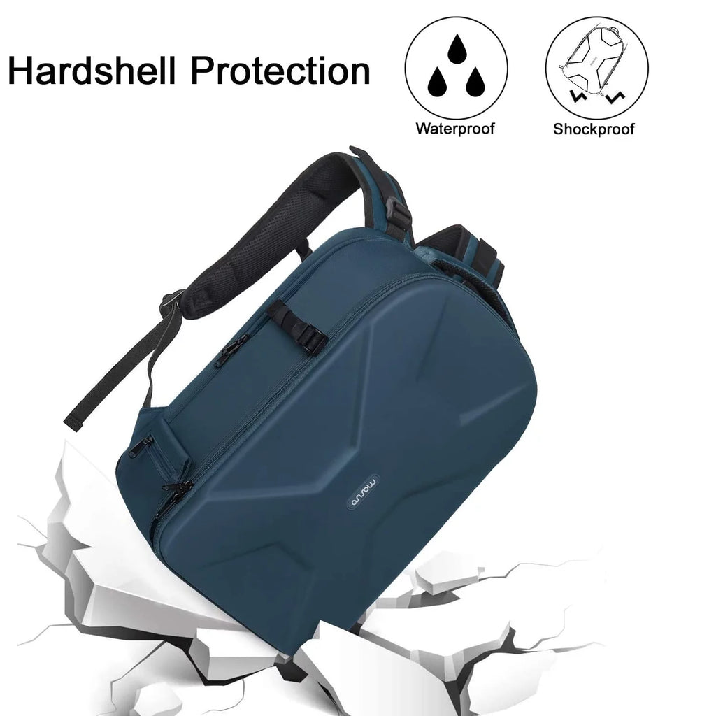 Waterproof Hardshell Camera Backpack with Tripod Holder E21742