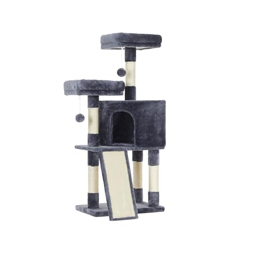 45.3-Inch Cat Tree with Scratching Post and Ramp Q7533