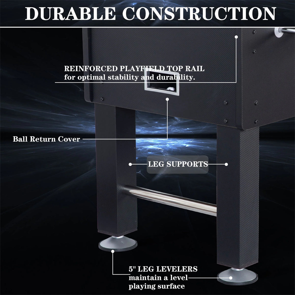 55 Foosball Table with Balls and Leg Levelers R26658