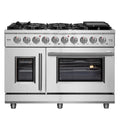 48" Freestanding French Door Gas Range with 8 Burners R6755