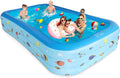 Inflatable Pool 9.83 x 6 x 1.83 ft Rectangular Thickened T415