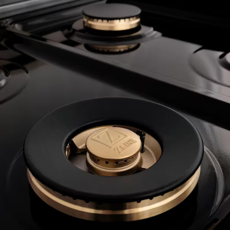 7 Burner Double Oven Dual Fuel Range with Brass Burners in Stainless Steel Q635