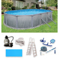 12-ft x 24-ft Oval 52-in Deep Metal Wall Swimming Pool H5740