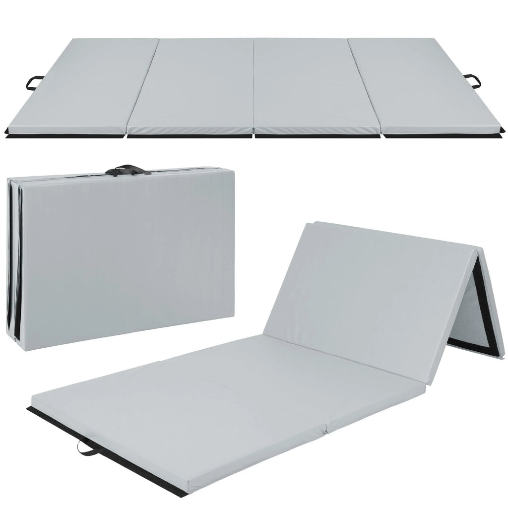 Folding Gymnastics Mat 4-Panel Exercise Floor Mats M834914