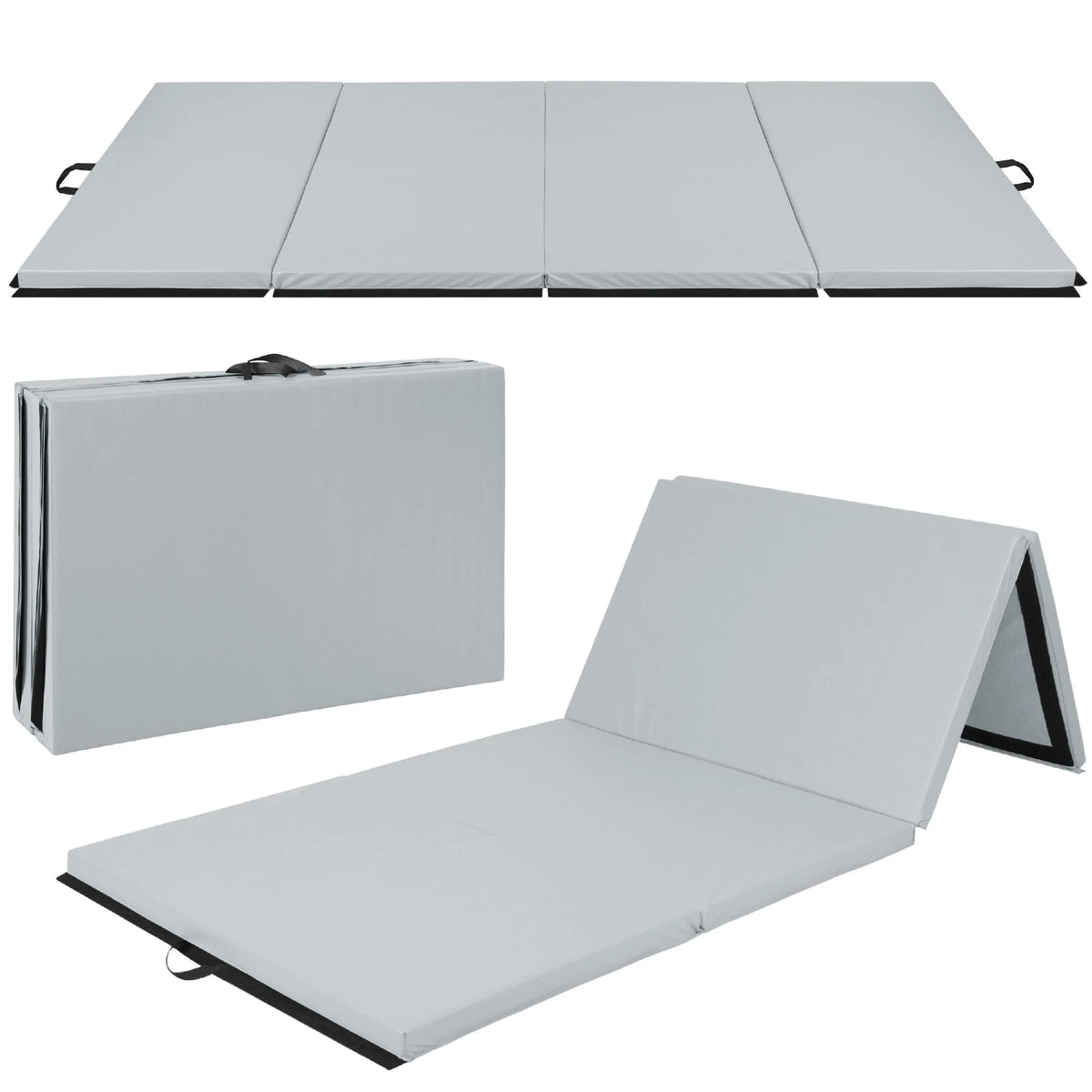 Folding Gymnastics Mat 4-Panel Exercise Floor Mats M834914
