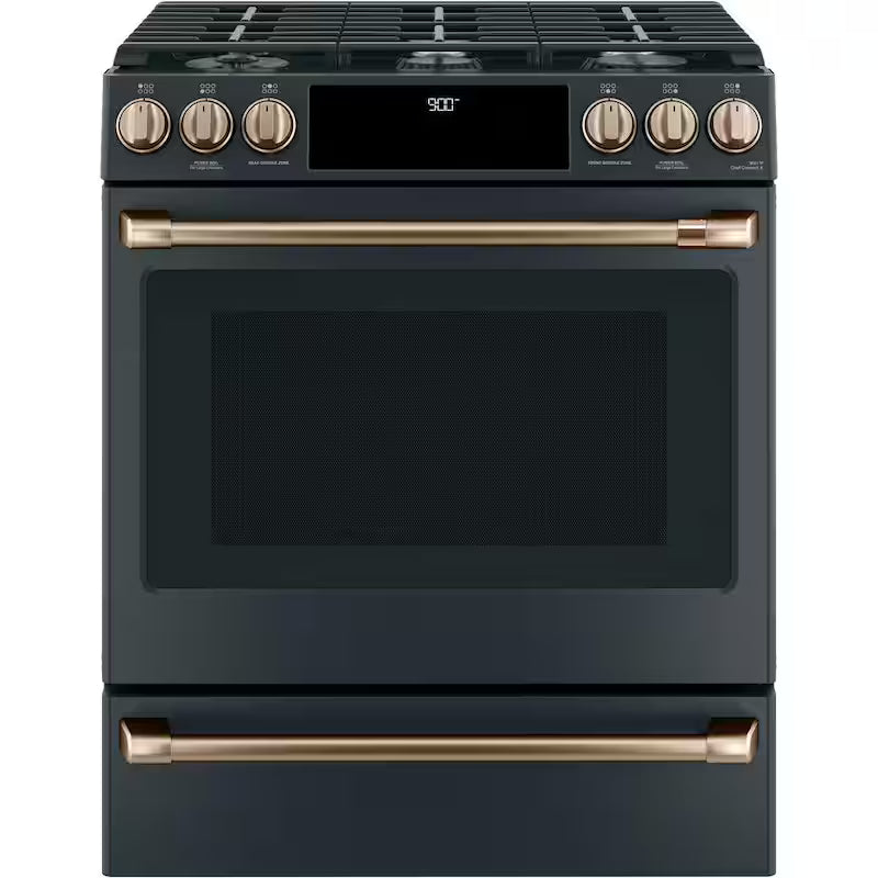 Gas Range Handle and Knob Kit in Brushed Bronze J783