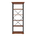 6-Tier Wood and Metal Open Bookcase L528904