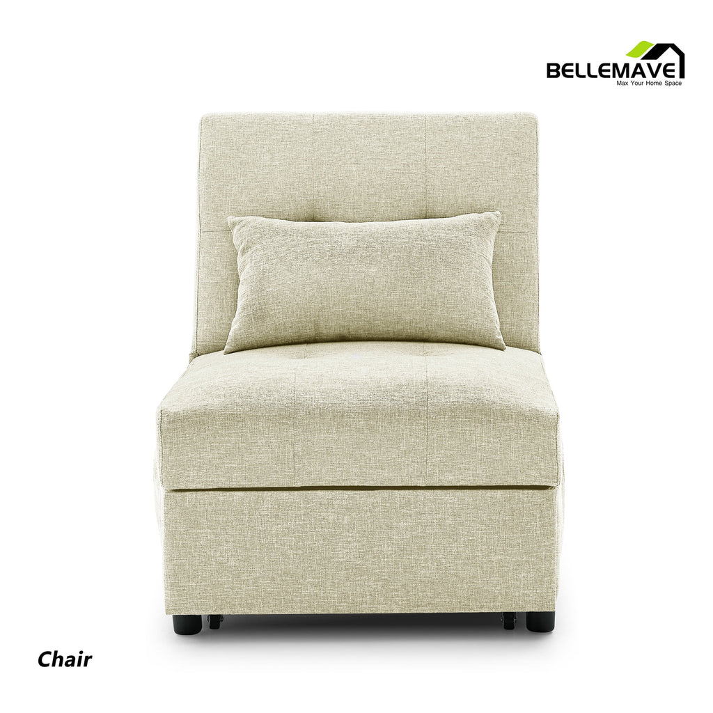 4 in 1 Folding Sofa Bed with 1 Pillow and Side Pocket W985
