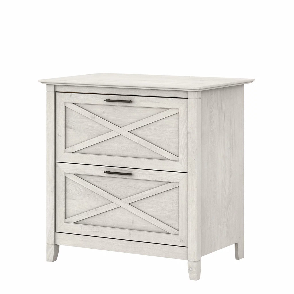 2 Drawer Linen White Oak Lateral File Cabinet B924