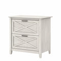 2 Drawer Linen White Oak Lateral File Cabinet B924