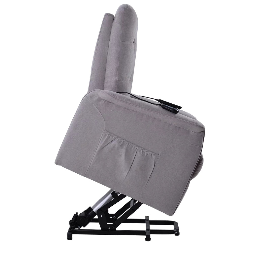 Power Lift Recliner Chair Light Gray J529