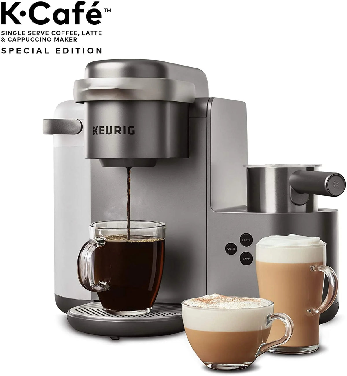 Single Serve Coffee Maker with Milk Frother I984155