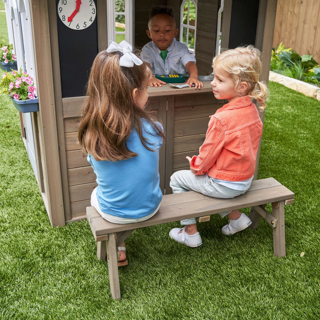 Wooden Outdoor Playhouse with Kitchen C79019