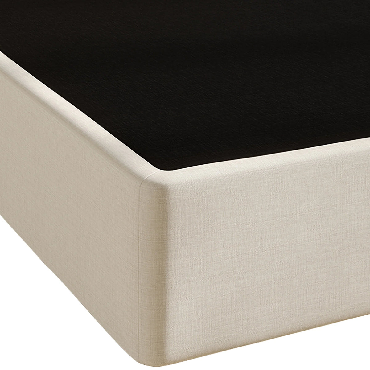 8 Queen Beige Linen Metal Box Spring F78545