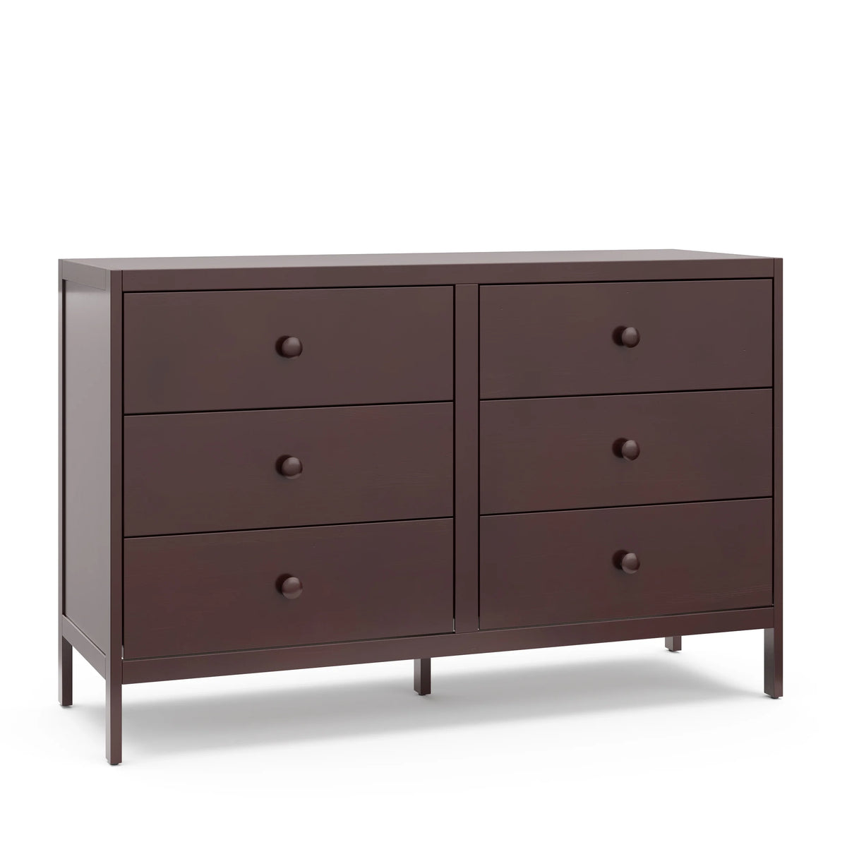 White 6 Drawer Double Dresser B869