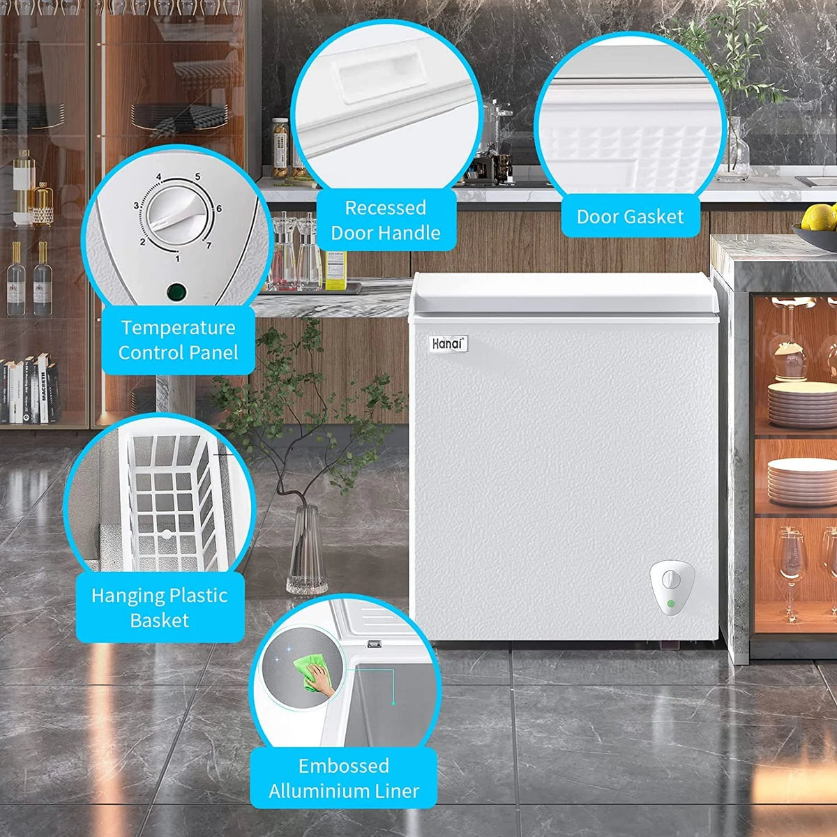 5.0 Cu Ft White Chest Freezer D689922