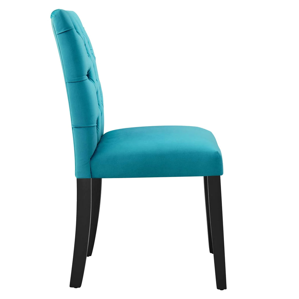 Blue Velvet Dining Chairs Set of 2 N261751