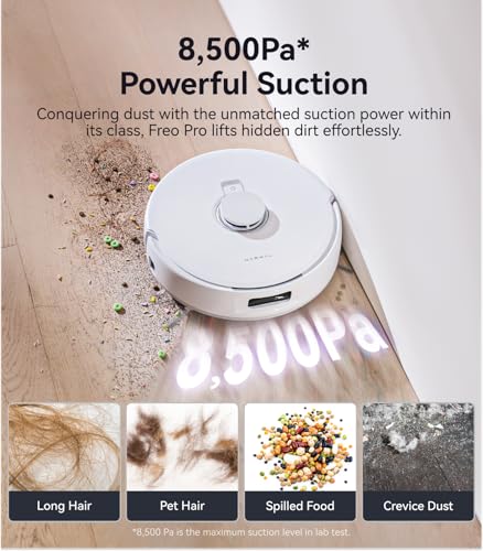 Robot Vacuum and Mop Combo, 8500Pa, Self-Emptying, Auto Mop Washing D1645